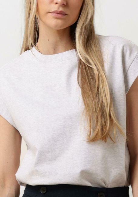 Gebroken wit RUBY TUESDAY Top CELIA ROUND NECK HEAVY TEE - large