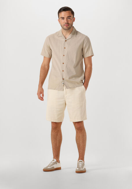 ANERKJENDT AKLEO SSS COT/LINEN SHIRT Chemises en beige - large