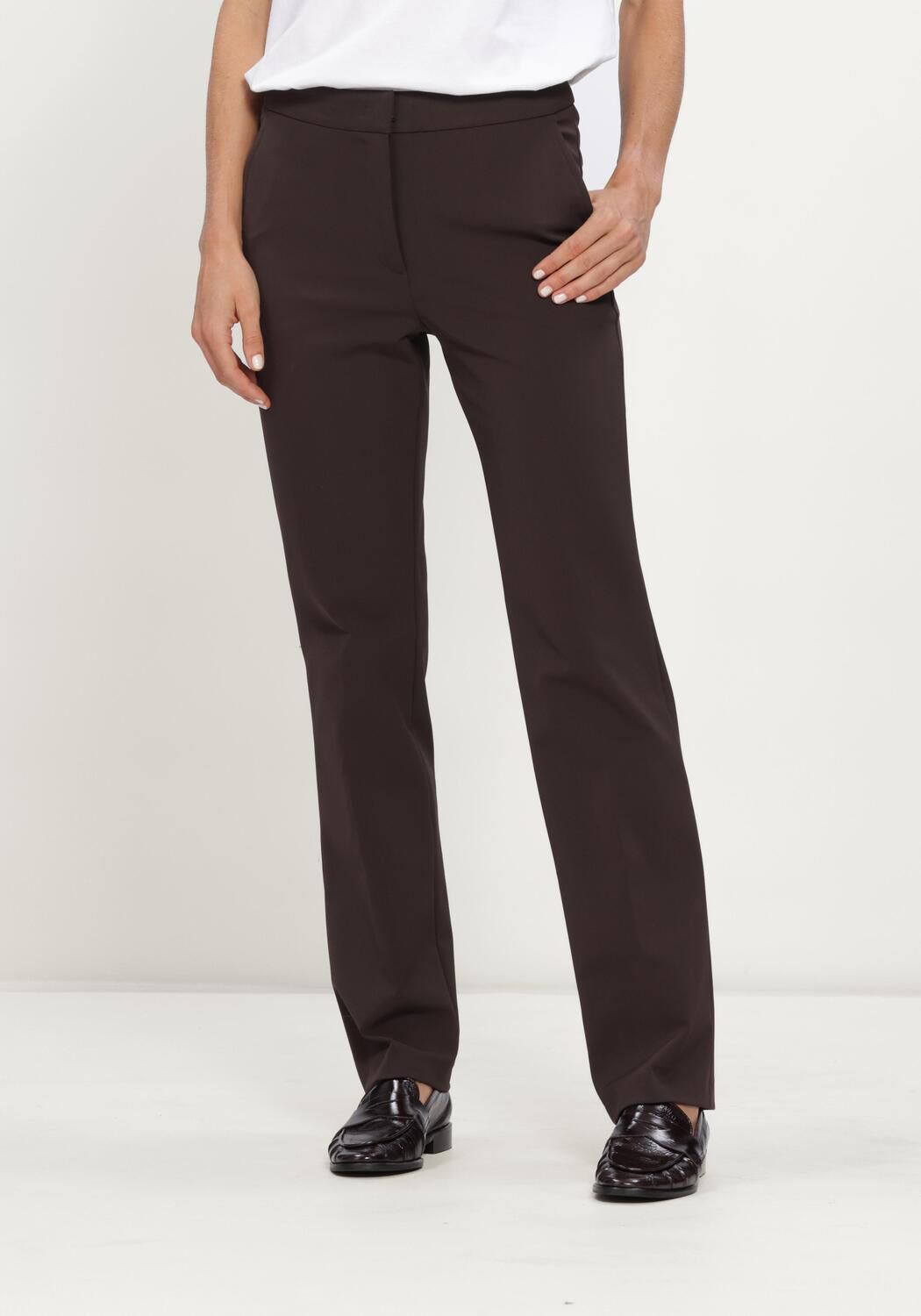CAMBIO Pantalon SUGAR MICROSTRUCTURE SUPERSTRETCH en marron - large
