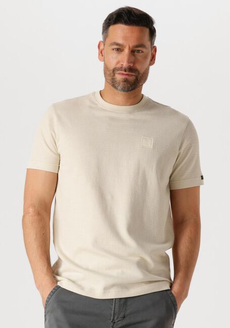 PME LEGEND T-shirt SHORT SLEEVE R-NECK JACQUARD STRIPES en beige - large
