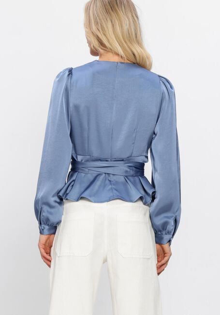 Blauwe NEO NOIR  RISTA HEAVY SATEEN BLOUSE - large