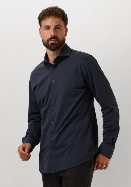 PROFUOMO Chemise classique SHIRT X-CUTAWAY SC SF JAPANESE KNITTED Bleu foncé - large