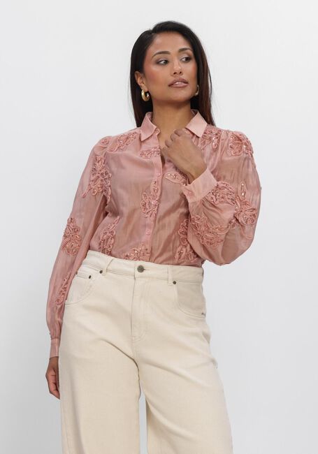 Roze NUKUS  ANTONELLA BLOUSE PAILLET FLOWER - large