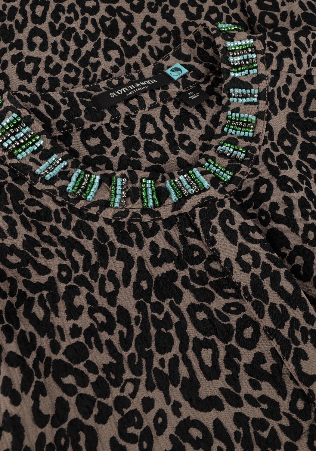 SCOTCH & SODA Combinaison JACQUARD JUMPSUIT en marron - large