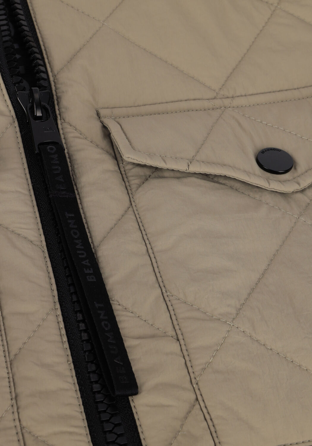 BEAUMONT Veste matelass&eacute; LONG PADDED PARKA en taupe - large