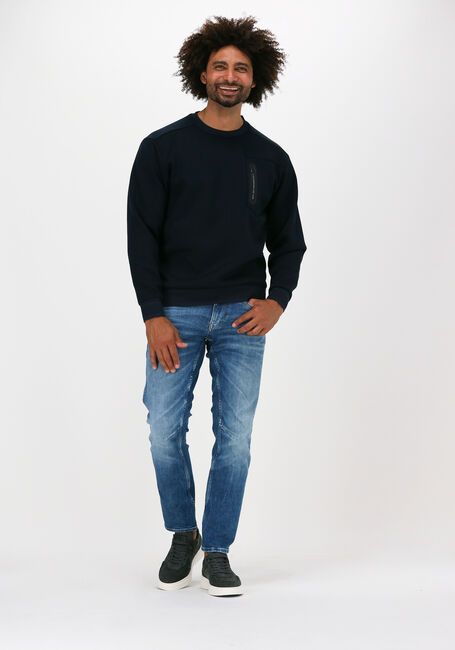 Donkerblauwe PME LEGEND Sweater R-NECK FANCY SWEAT XV - large