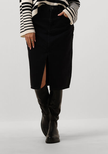 OBJECT Jupe midi OBJHARLOW MIDI DENIM SKIRT en noir - large