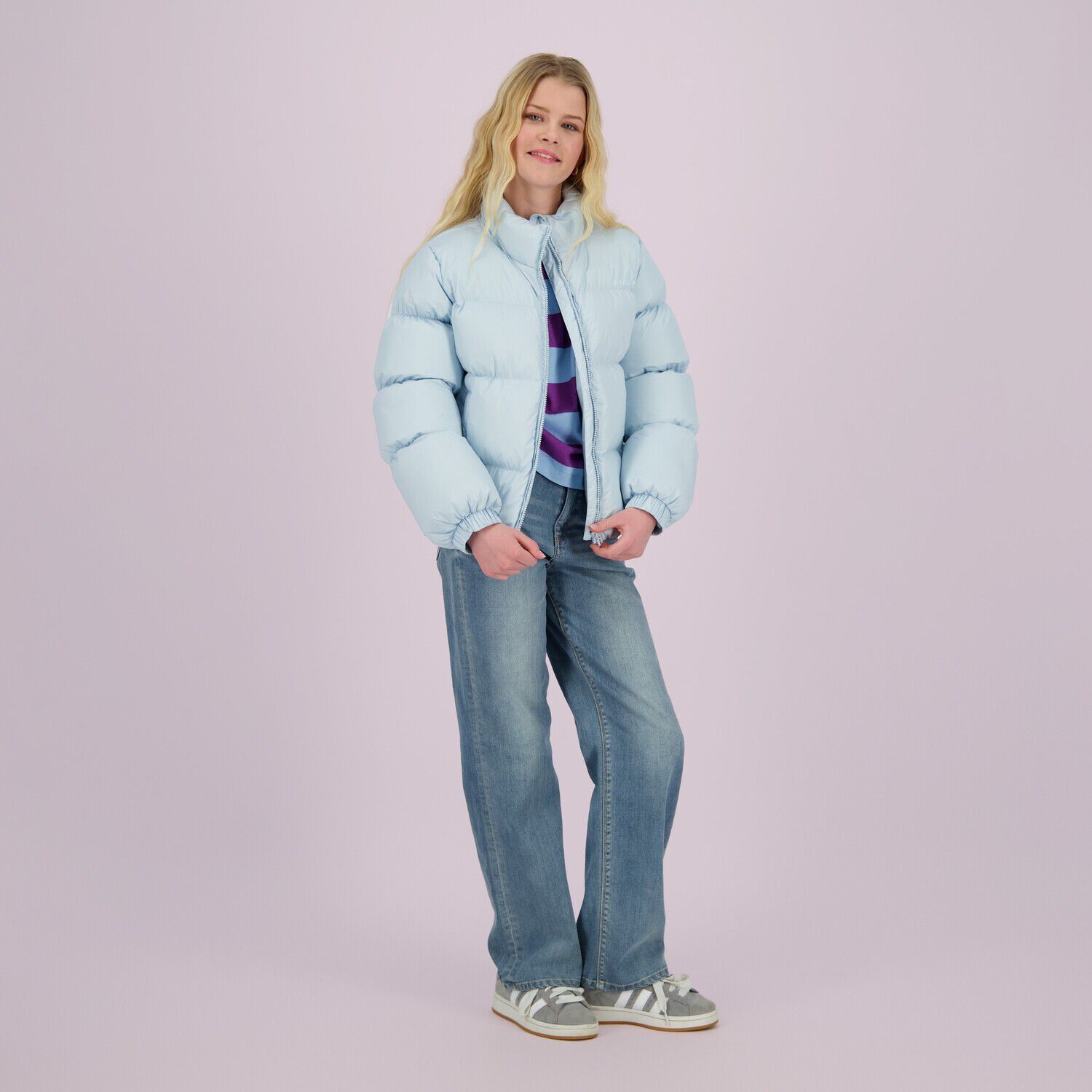 Lichtblauwe RAIZZED Gewatteerde jas TAMIKA - large