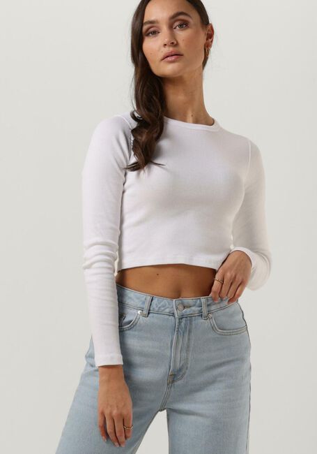 ENVII T-shirt ENALLY LS CROP TEE 5314 en blanc - large