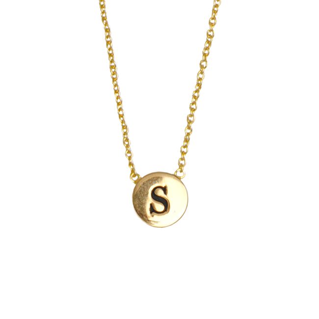 ALLTHELUCKINTHEWORLD Collier CHARACTER NECKLACE LETTER GOLD en or - large