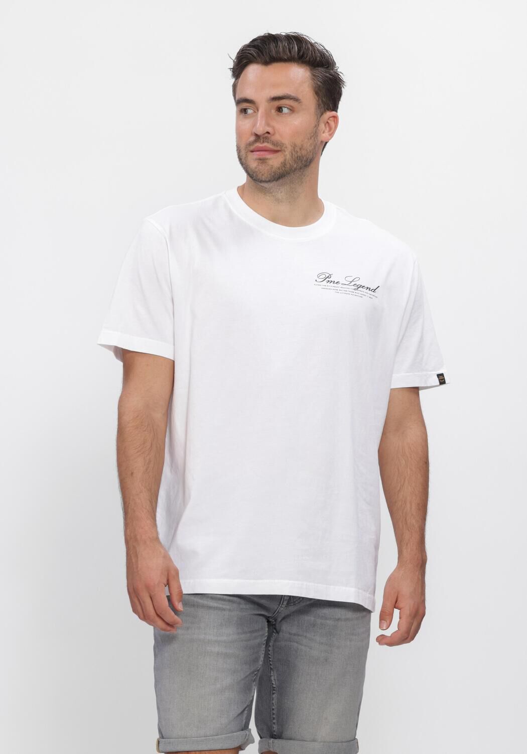 PME LEGEND T-shirt SHORT SLEEVE R-NECK JERSEY DIGITAL COMFORT en blanc - large