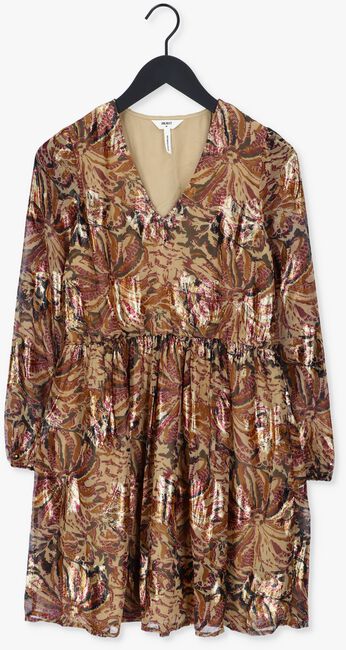 Bruine OBJECT Mini jurk BRITNEY L/S SHORT DRESS - large