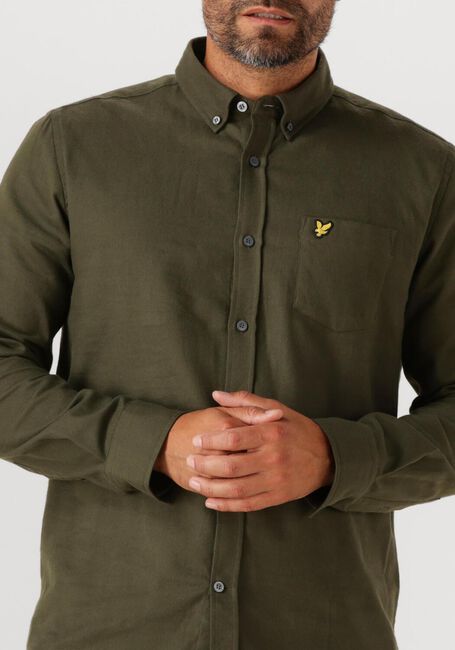 LYLE & SCOTT Chemise décontracté PLAIN FLANNEL SHIRT en vert - large