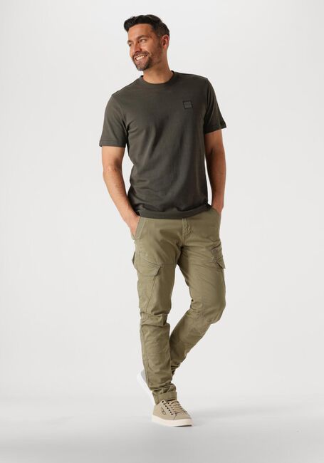 Groene PME LEGEND T-shirt SHORT SLEEVE R-NECK JACQUARD STRIPES - large