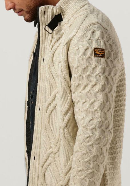 PME LEGEND Gilet ZIP JACKET HEAVY KNIT MIXED YARN Blanc - large