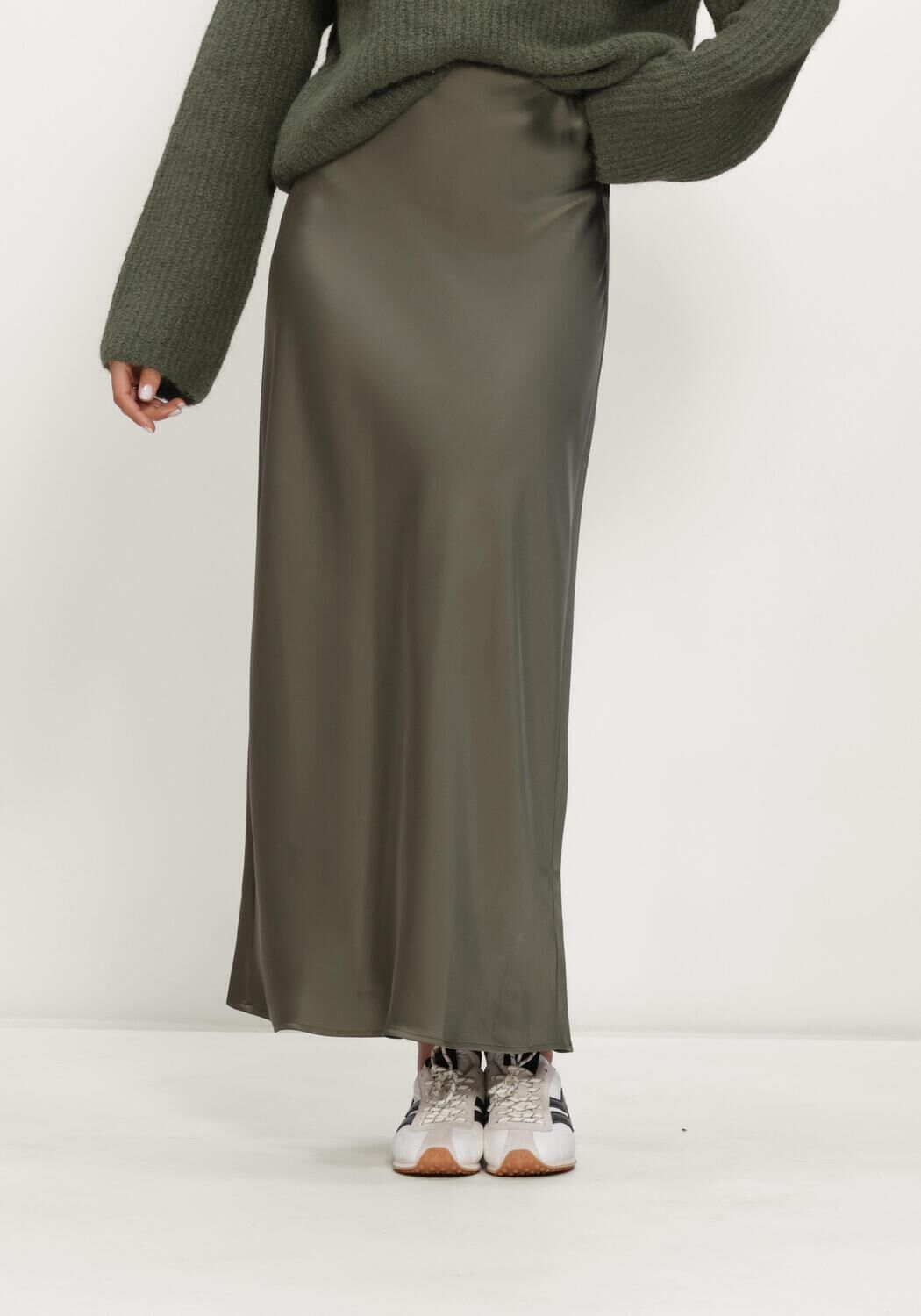 EDITED Jupe maxi SILVA SKIRT Olive - large