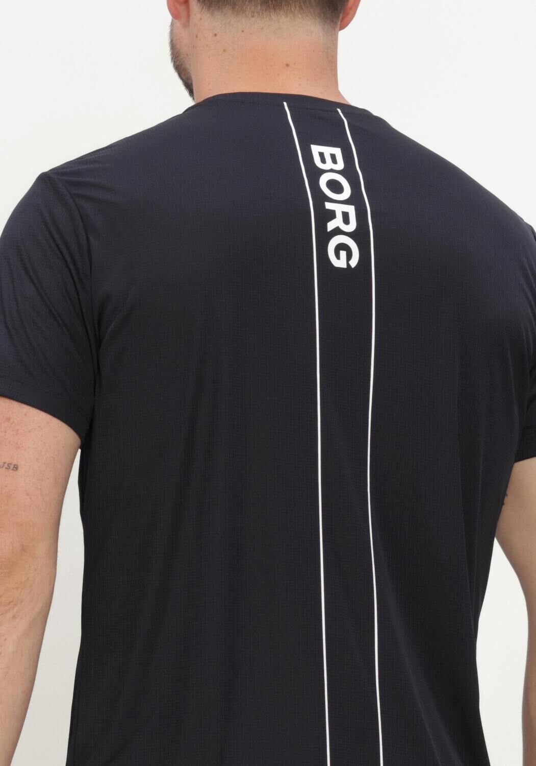 Zwarte BJORN BORG T-shirt ACE LIGHT T-SHIRT - large