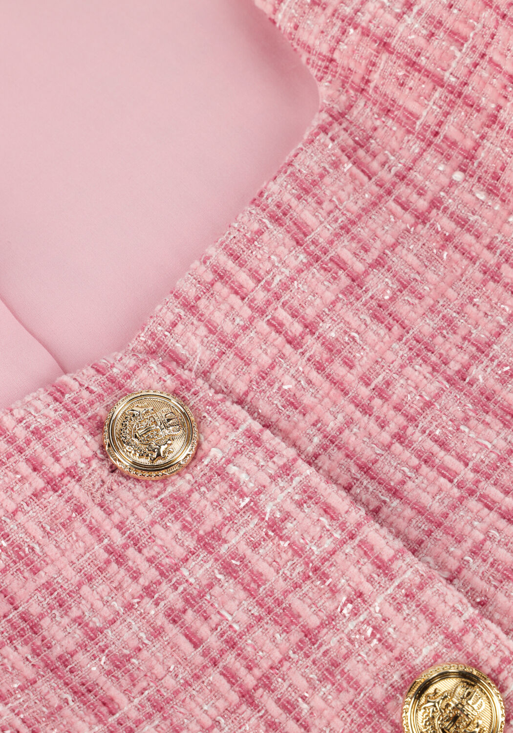 Roze NEO NOIR Gilet PERNI GLITZ BOUCLE WAISTCOAT - large