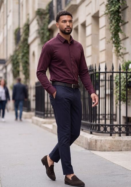 Bordeaux DESOTO Casual overhemd CASUAL KENT 1/1 - large
