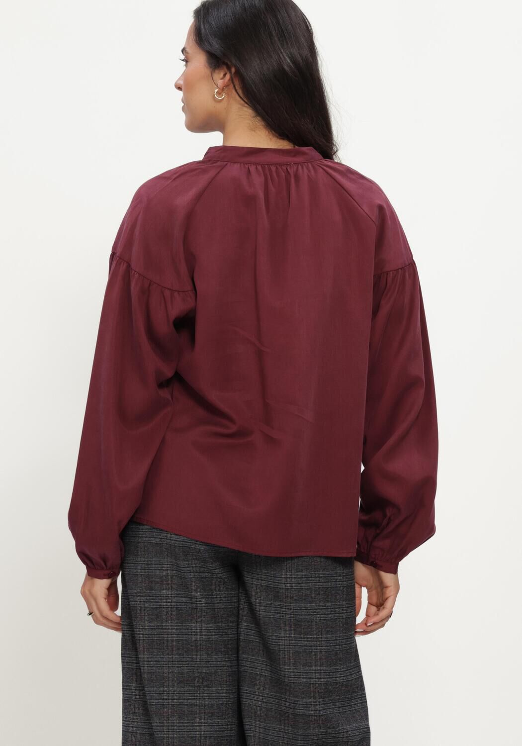 SELECTED WOMEN SLWDONNA LS SHIRT Blouses Bordeaux - large