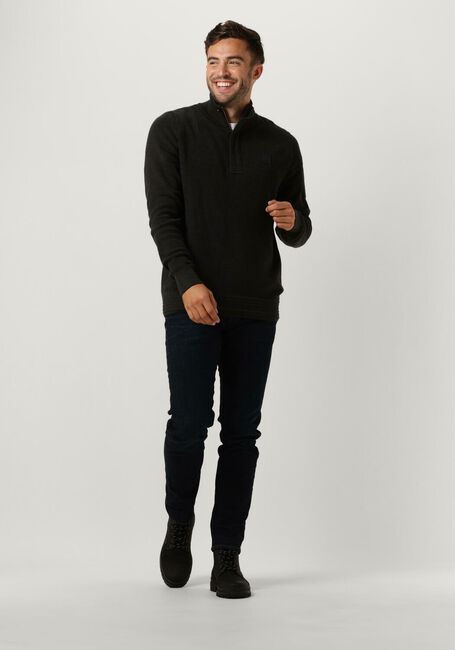 PME LEGEND Pull HALF ZIP COLLAR COTTON KNIT en gris - large