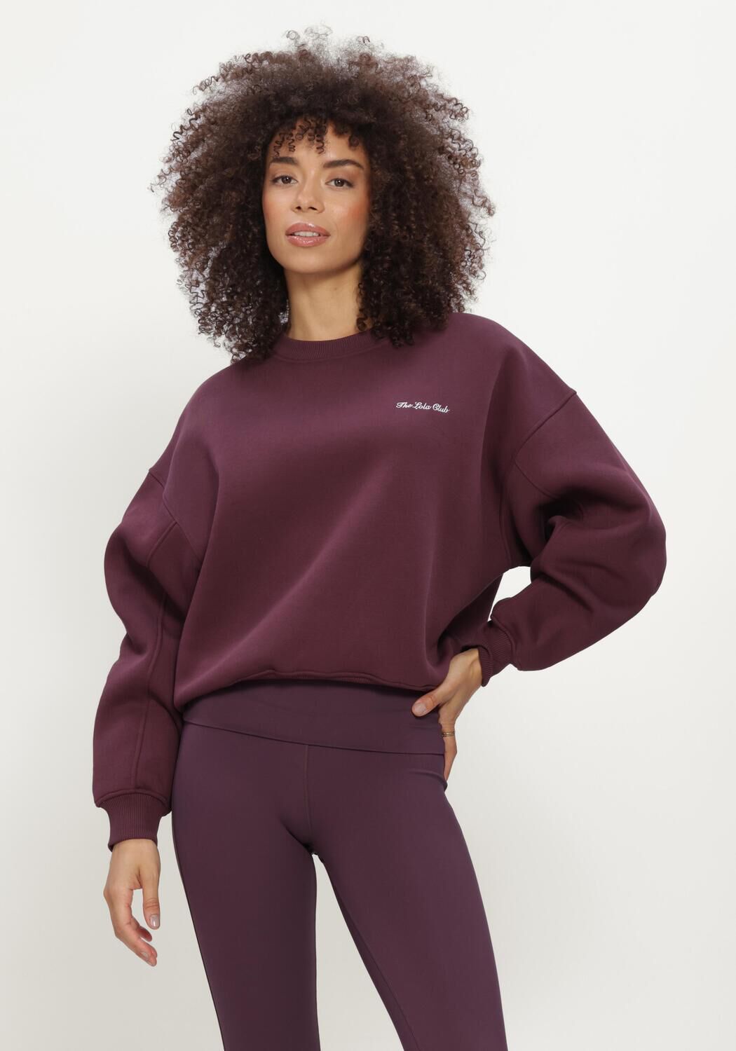 THE LOLA CLUB Pull YARA SWEATER Bordeaux - large