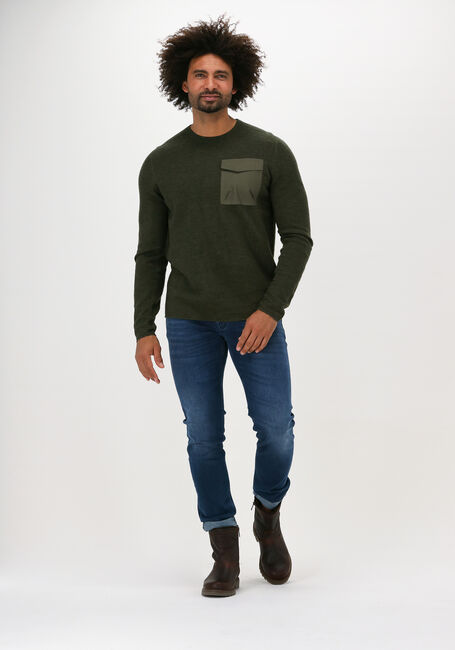 NATIONAL GEOGRAPHIC Pull KNITTED CREW Olive - large