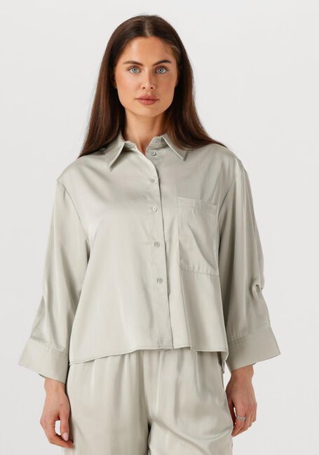 WITHBLACK WBLPADDIE SATEEN SHIRT Blouses Gris clair - large