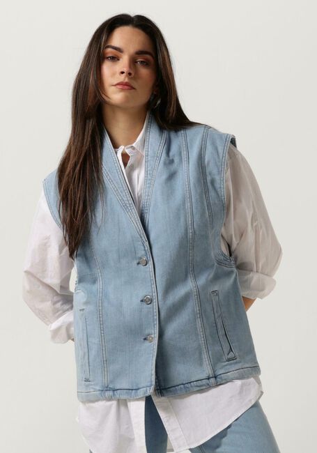 ANOTHER LABEL Gilet UNNI DENIM VEST en bleu - large