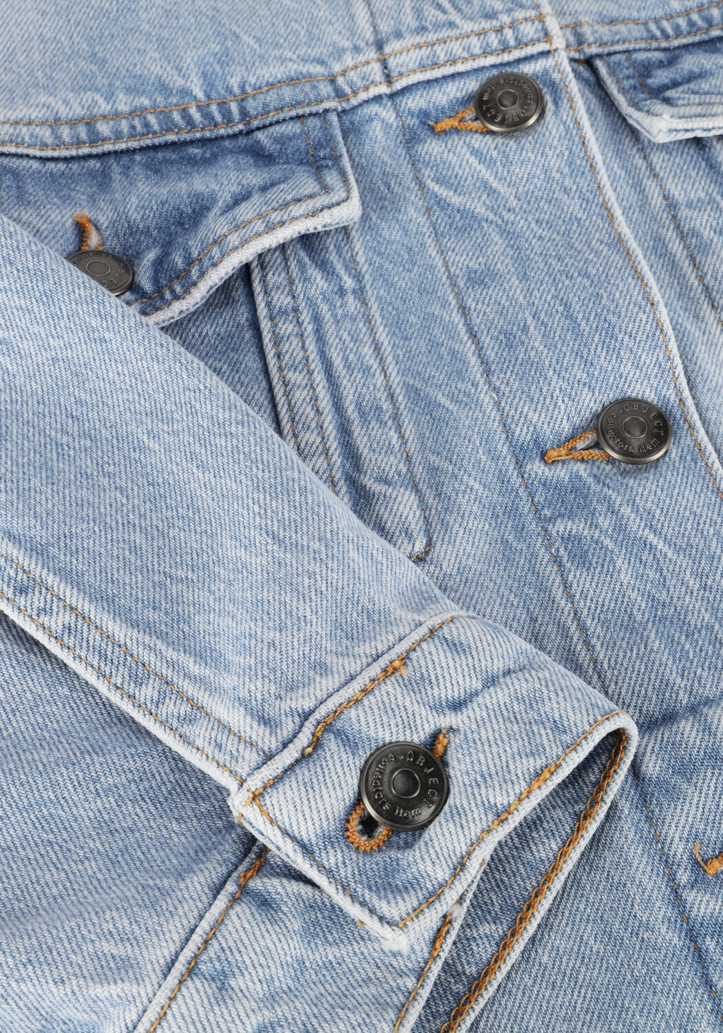 Lichtblauwe OBJECT Spijkerjas OBJELLEN RE DENIM JACKET - large