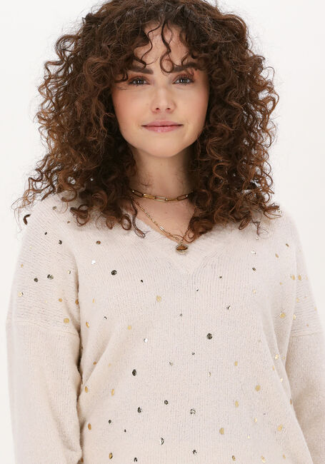 Gebroken wit SUMMUM Trui GOLDEN DOT PRINT SWEATER COSY - large