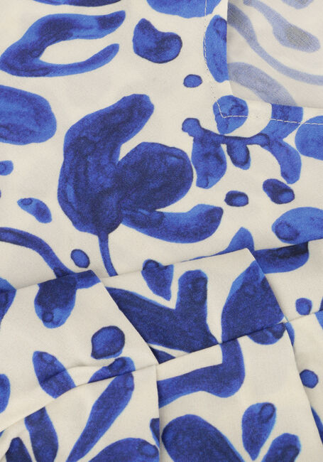 Blauwe JANSEN AMSTERDAM Top WBF180 WOVEN PRINTED TOP V-NECK SHORT SLEEVE Blauwe JANSEN AMSTERDAM Top WBF180 WOVEN PRINTED TOP V-NECK SHORT SLEEVE - large