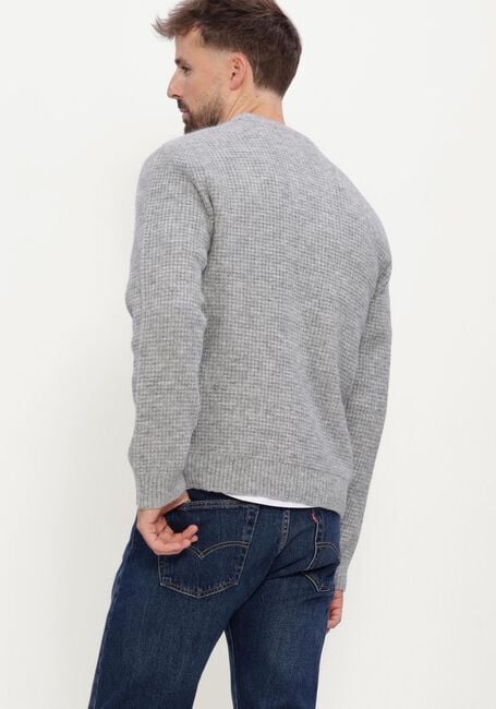 SELECTED MEN Pull SLMRAI LS KNIT WAFFLE CREW NECK en gris - large