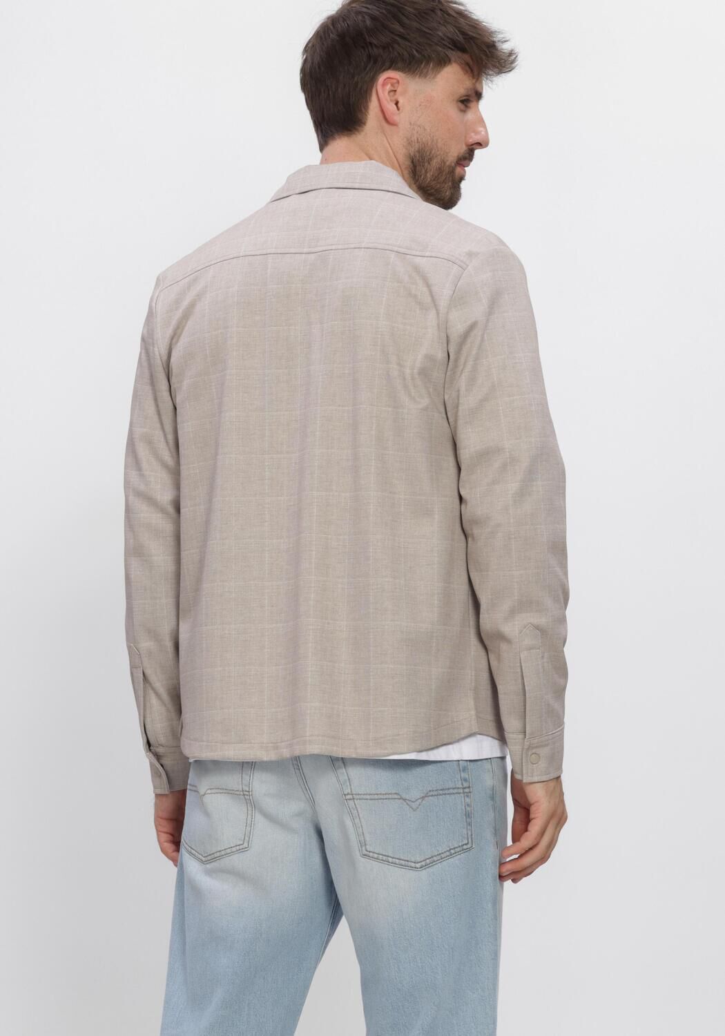 Beige BLUE INDUSTRY  OVERSHIRT STRETCH - large