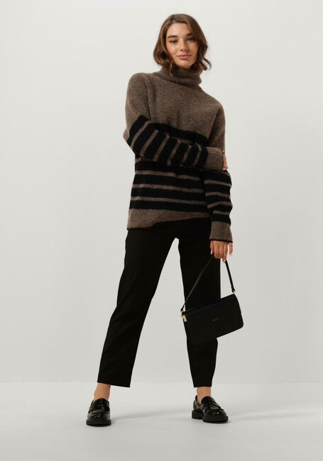 GESTUZ Col roulé ALPHAGZ STRIPED ROLLNECK en marron - large