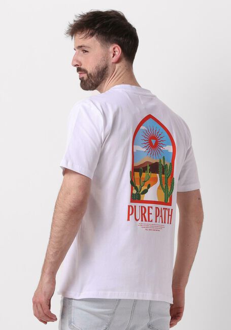 PURE PATH T-shirt TSHIRT WITH CHEST AND BACK PRINT en blanc - large