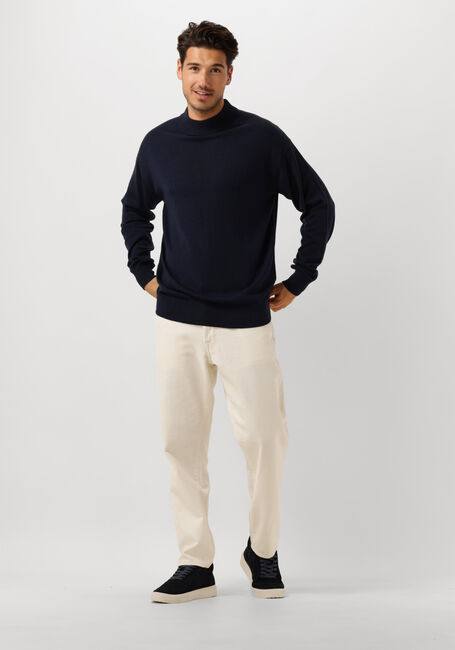 SCOTCH & SODA Pull DROPPED SHOULDER MOCK NECK PULLOVER Bleu foncé - large