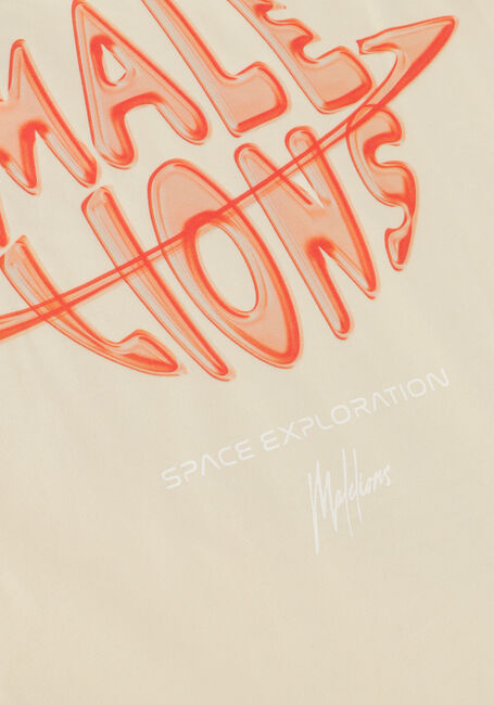 Beige MALELIONS T-shirt SPACE T-SHIRT - large