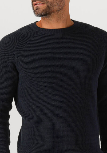 GENTILUOMO Pull ROUND LS RAGLAN Bleu foncé - large