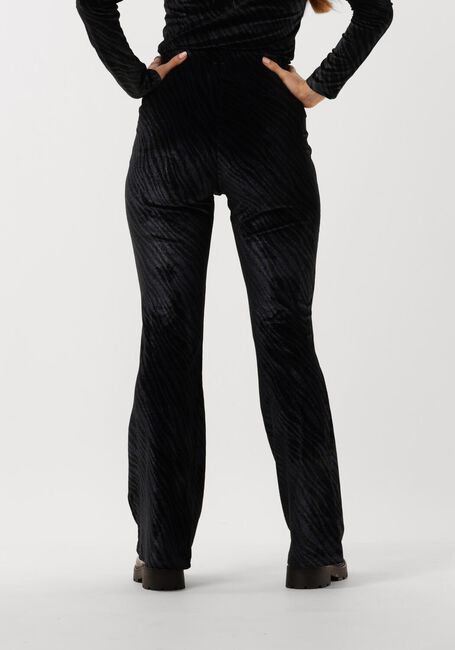 Blauwe COLOURFUL REBEL Flared broek JOLIE ZEBRA VELVET FLARE - large