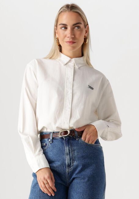 TOMMY JEANS TJW RLX SCRIPT OXFORD SHIRT Blouses Écru - large