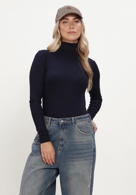 BY-BAR Haut BASIC LS TURTLE RIB TOP Bleu fonc&eacute; - large