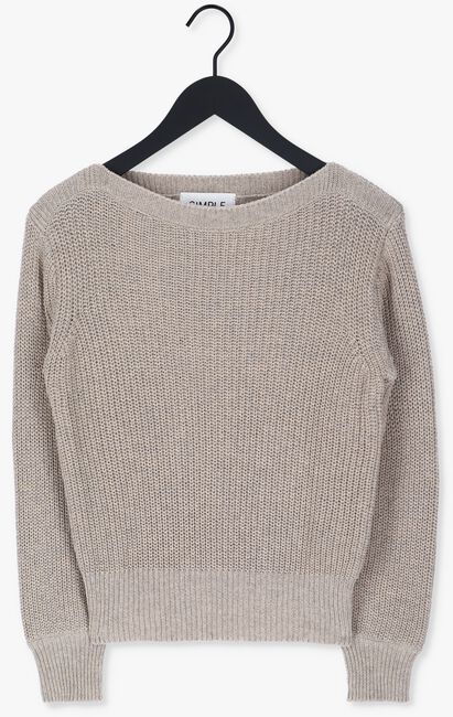 SIMPLE Pull KNITTED SWEATER SOLIS STRUC en gris - large