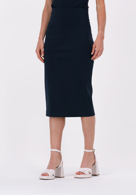 VANILIA Jupe midi PUNTO FITTED SKIRT Bleu foncé - large