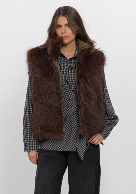ELEH Gilet EFW260129 en marron - large