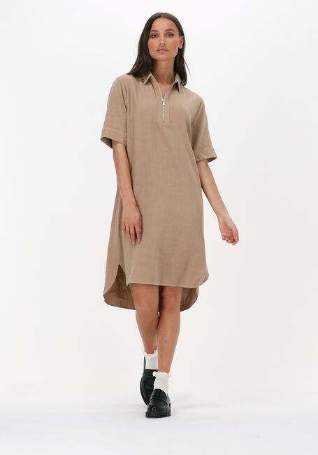 Beige SIMPLE Mini jurk WOVEN DRESS UVI STRUC - large