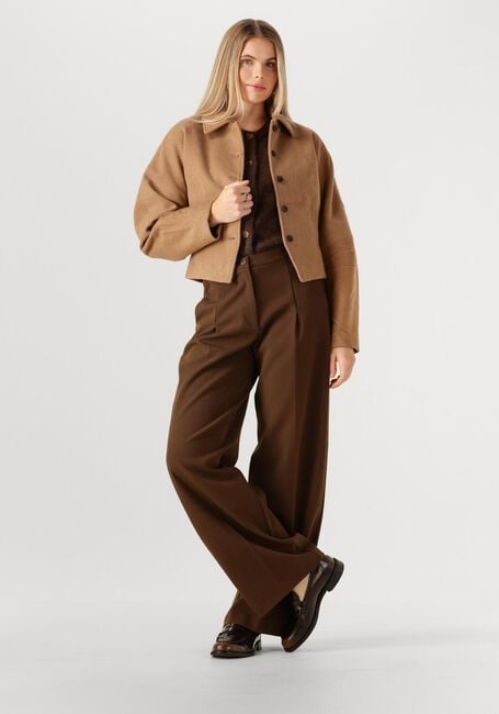 ANOTHER LABEL Pantalons longs MOORE PLEATED PANTS en marron - large