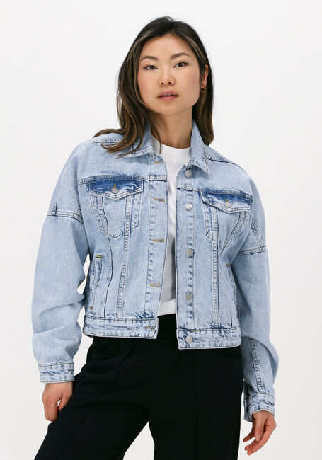 Blauwe COLOURFUL REBEL Spijkerjas ADELE DENIM JACKET - large