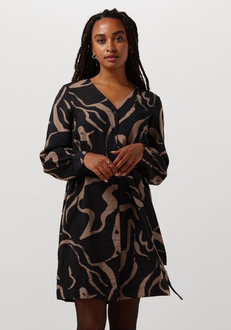 OBJECT Mini robe OBJJACIRA L/S V-NECK SHORT DRESS en noir - large