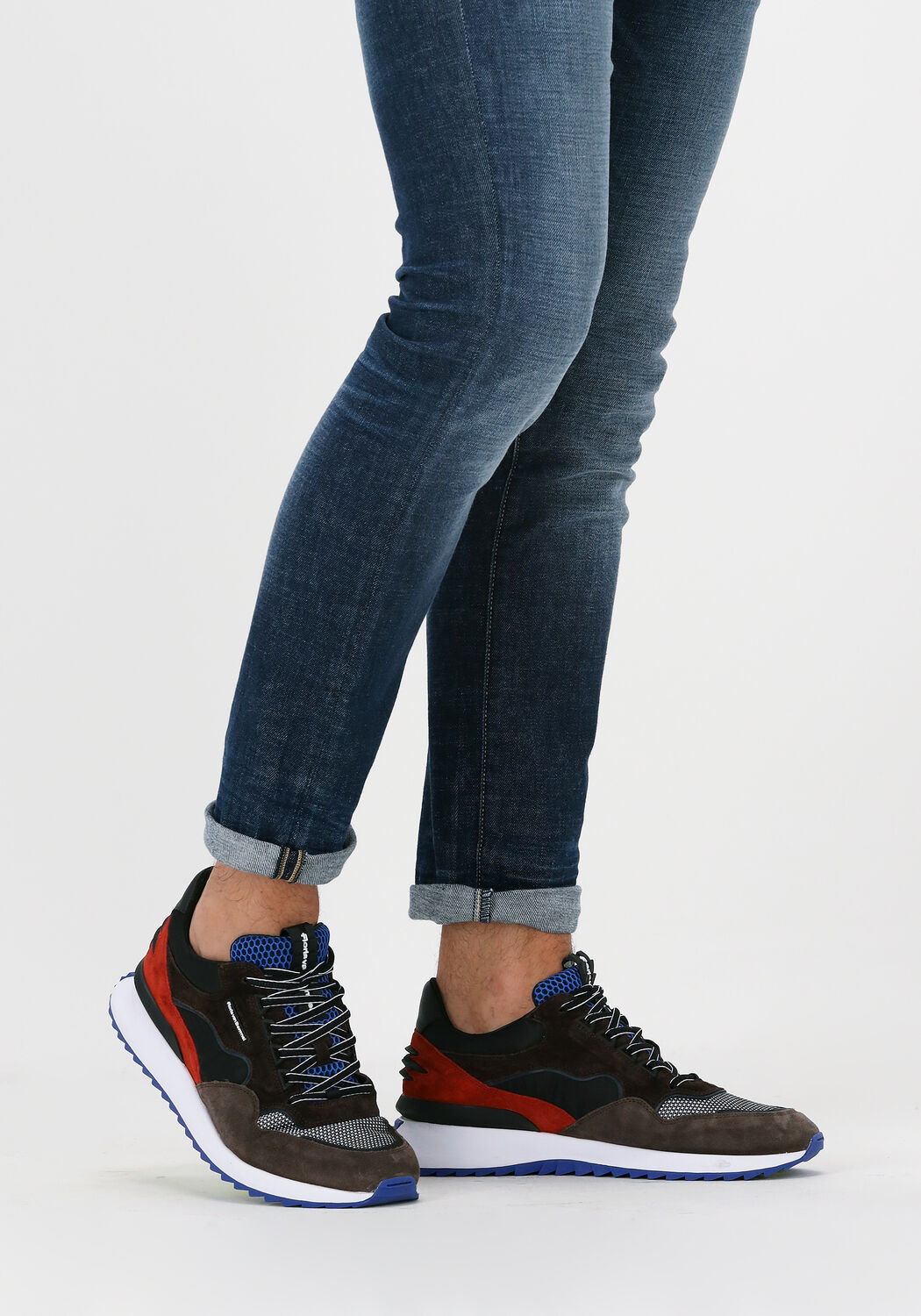 FLORIS VAN BOMMEL Baskets basses SFM-10100 en marron - large